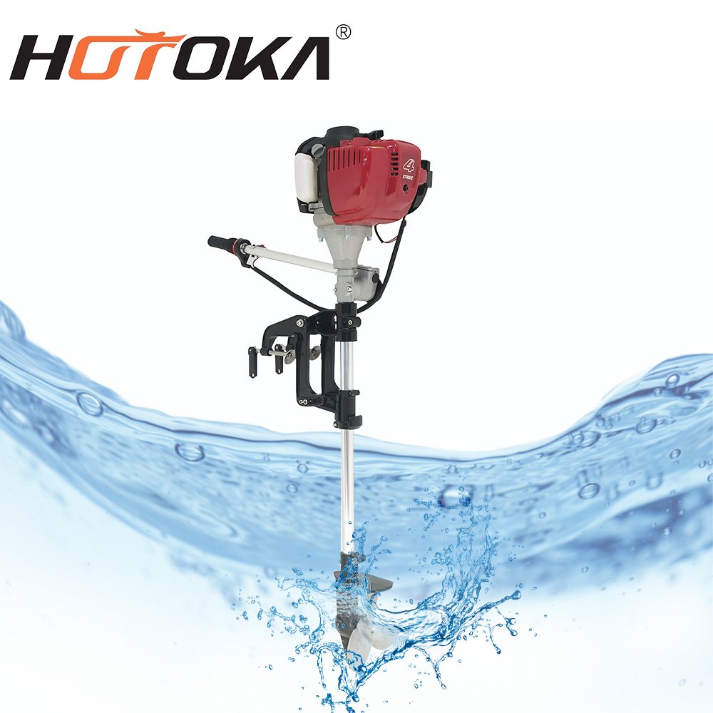 HOTOKA New 4 Stroke Outboard Engine China Cheap Small Out Boat Engine Speed 50cc Long Tail Boat Motors for Boats