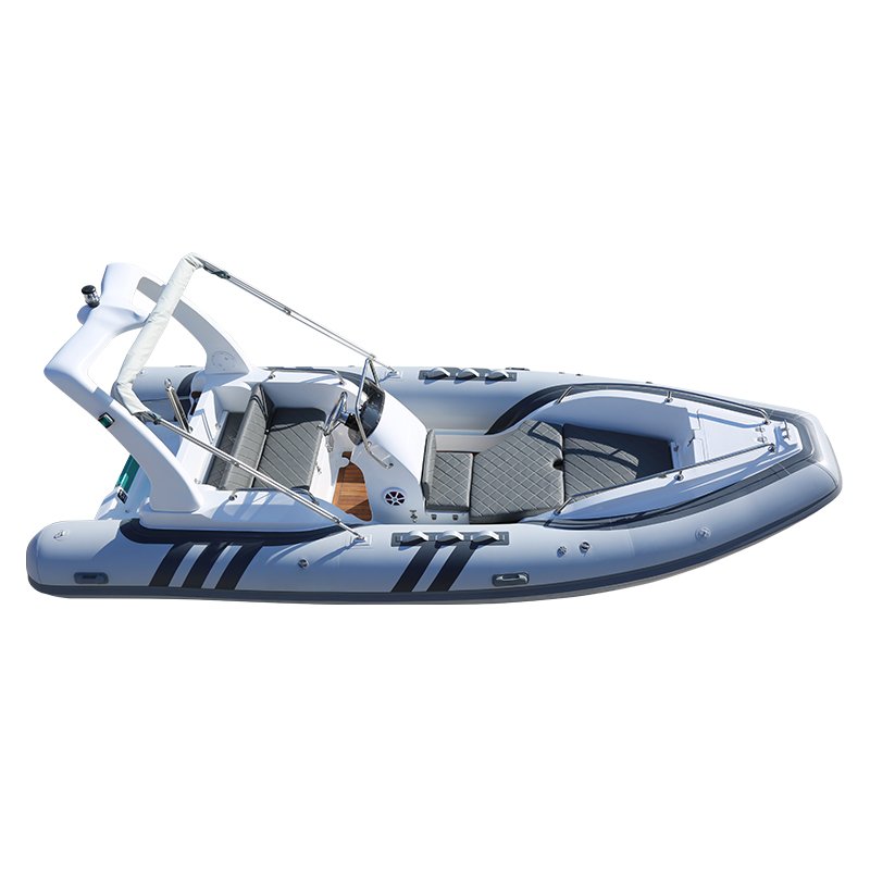CE Certified 8-Person Inflatable Boat Fiberglass PVC Material with Outboard Engine for Ocean Fishing