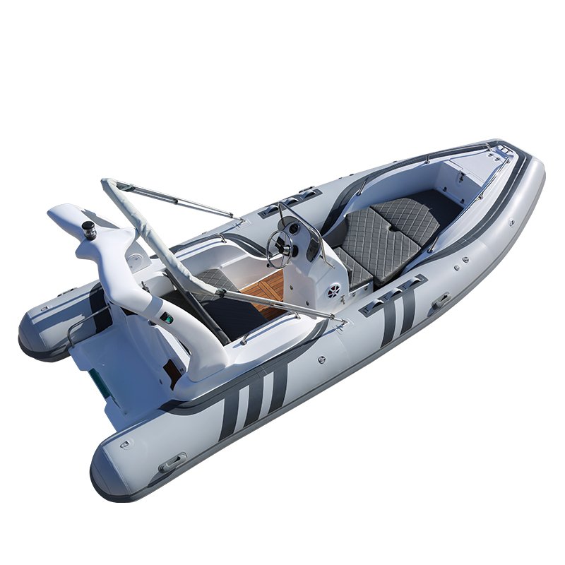 CE Certified 8-Person Inflatable Boat Fiberglass PVC Material with Outboard Engine for Ocean Fishing