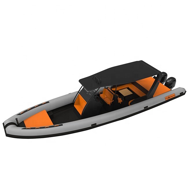 Double Engine 29ft RIB 860 Double Deep V Aluminum Hull Rib PVC/Hypalon Inflatable Boat