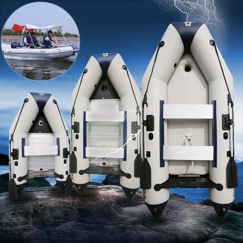 Anti-collision Thickening Laminated Inflatable Boat Fishing Boat Rubber Boat With Aluminum Floor Pvc for River Lake
