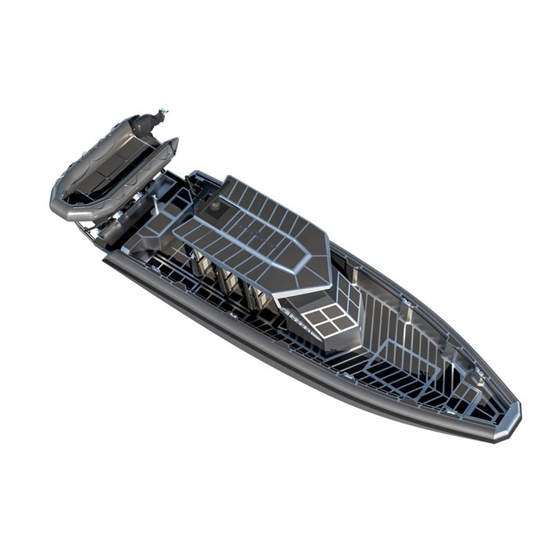 High Quality Luxury 11.7M/38ft Sport Yacht Aluminum Sea Boat with Outboard Engine EVA Foam Hull for Fishing