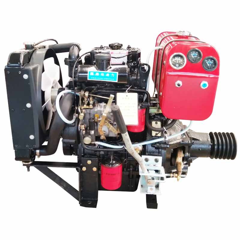 Customized Electric 2 Cylinder 20 22 25 28 30 35 38hp Clutch diesel Engine with Pulley for Water Pump Granulator and Pulverizer