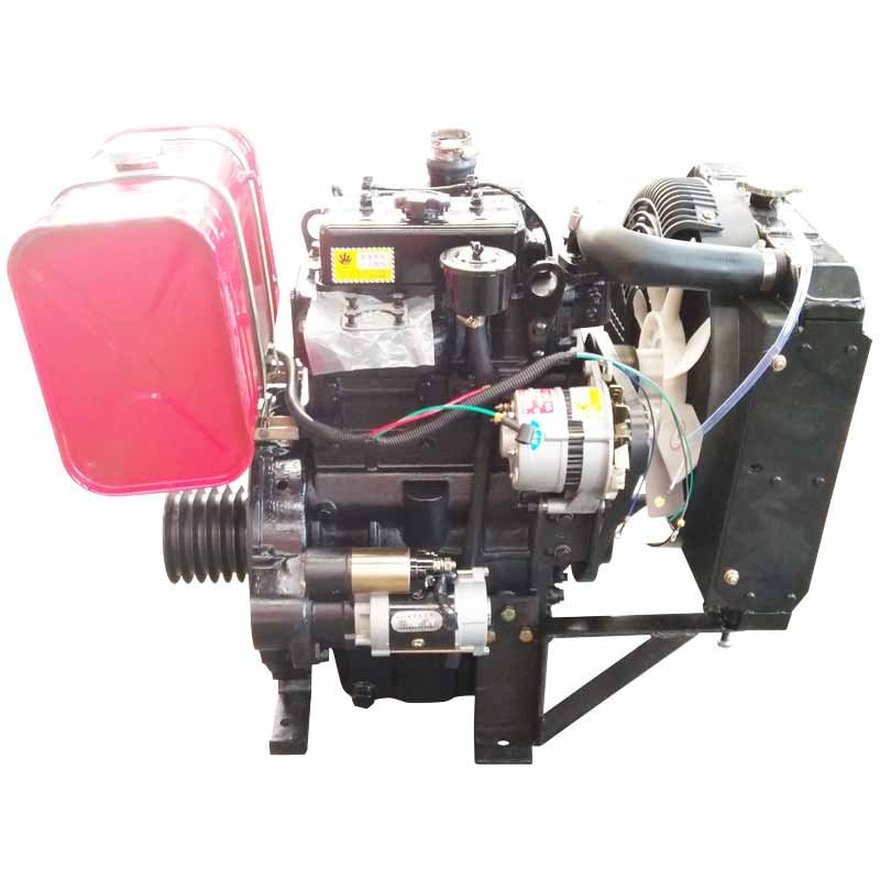 Customized Electric 2 Cylinder 20 22 25 28 30 35 38hp Clutch diesel Engine with Pulley for Water Pump Granulator and Pulverizer