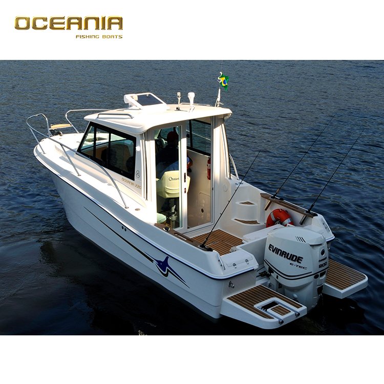 Small Speed Fiberglass Yacht Boats with Outboard Engine