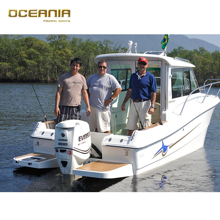 Small Speed Fiberglass Yacht Boats with Outboard Engine