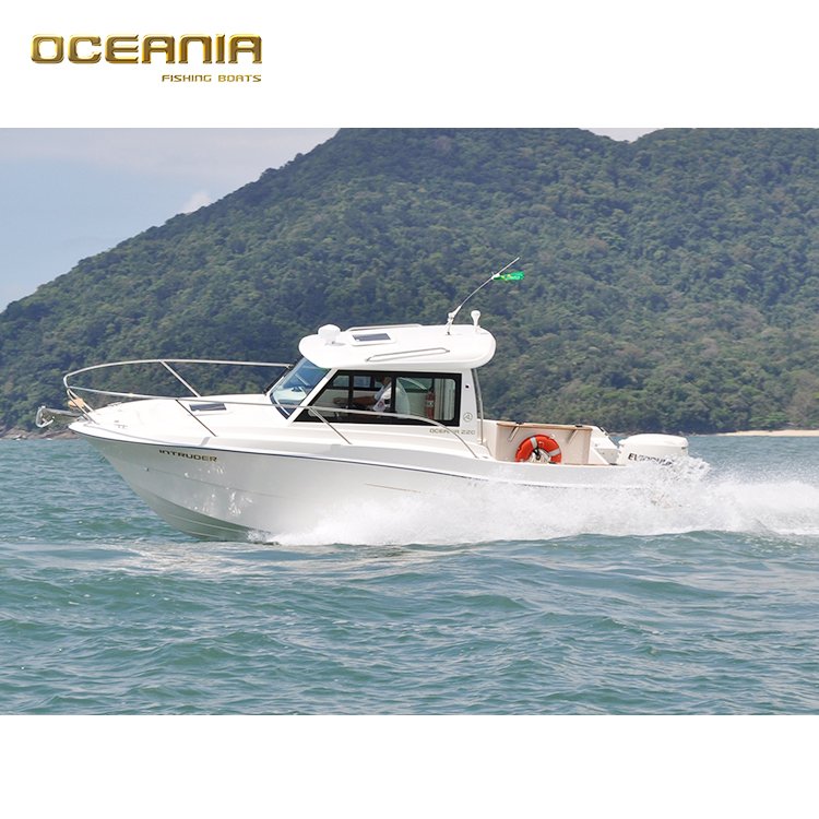 Small Speed Fiberglass Yacht Boats with Outboard Engine