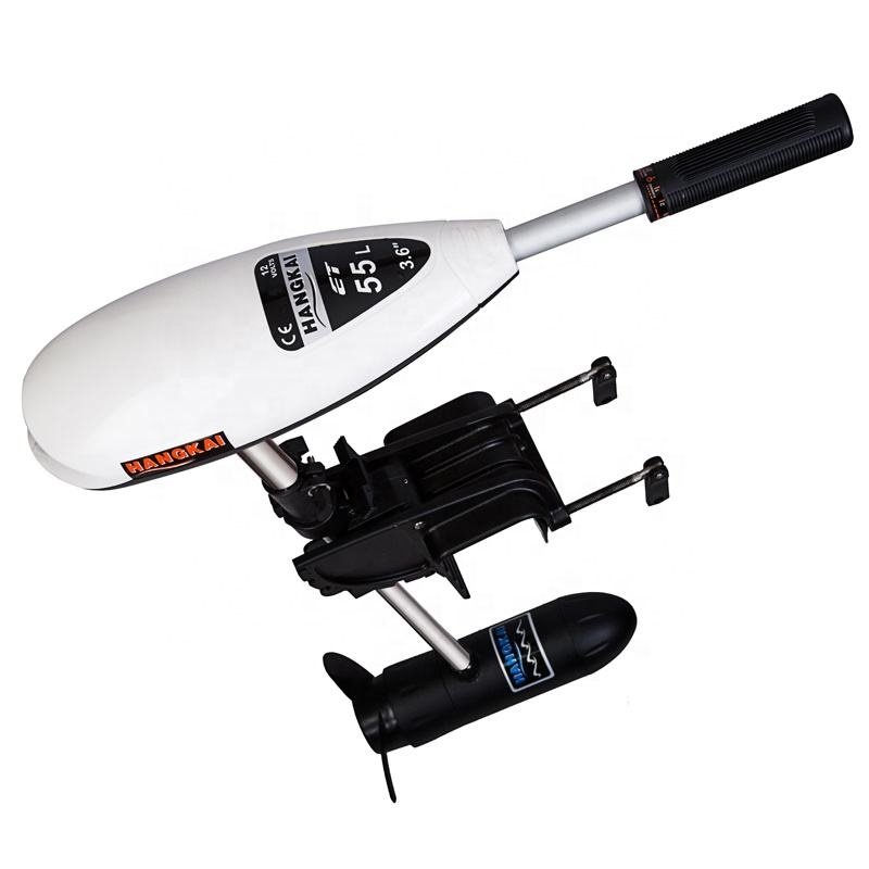 DC 12V 55lb Electric Outboard Engine 600W Trolling Motor Transom Mounted for Inflatable Fishing Boats