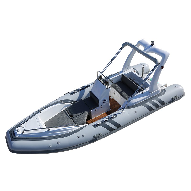 Inflatable Fishing Boat with Outboard Engine Fiberglass PVC Material for Water Sports and Lake Rowing RIB Boat Design
