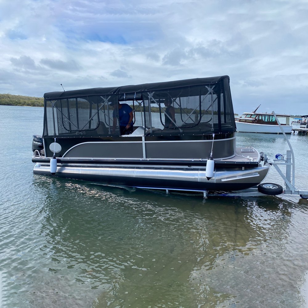 2022 KinOcean 19Ft Aluminum Float Pontoon Boat Electric Sport Style for Fishing With Outboard Engine Industry-Leading Hot Sale