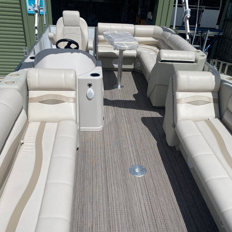 2022 KinOcean 19Ft Aluminum Float Pontoon Boat Electric Sport Style for Fishing With Outboard Engine Industry-Leading Hot Sale