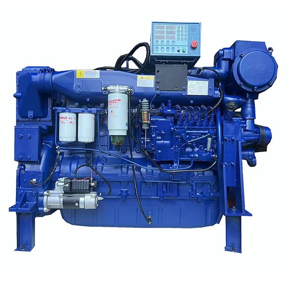 Hot Sale Low Price Chinese Electric Start Fishing Cargo Boat Inboard 400hp Marine Engine WD12 with Gearbox