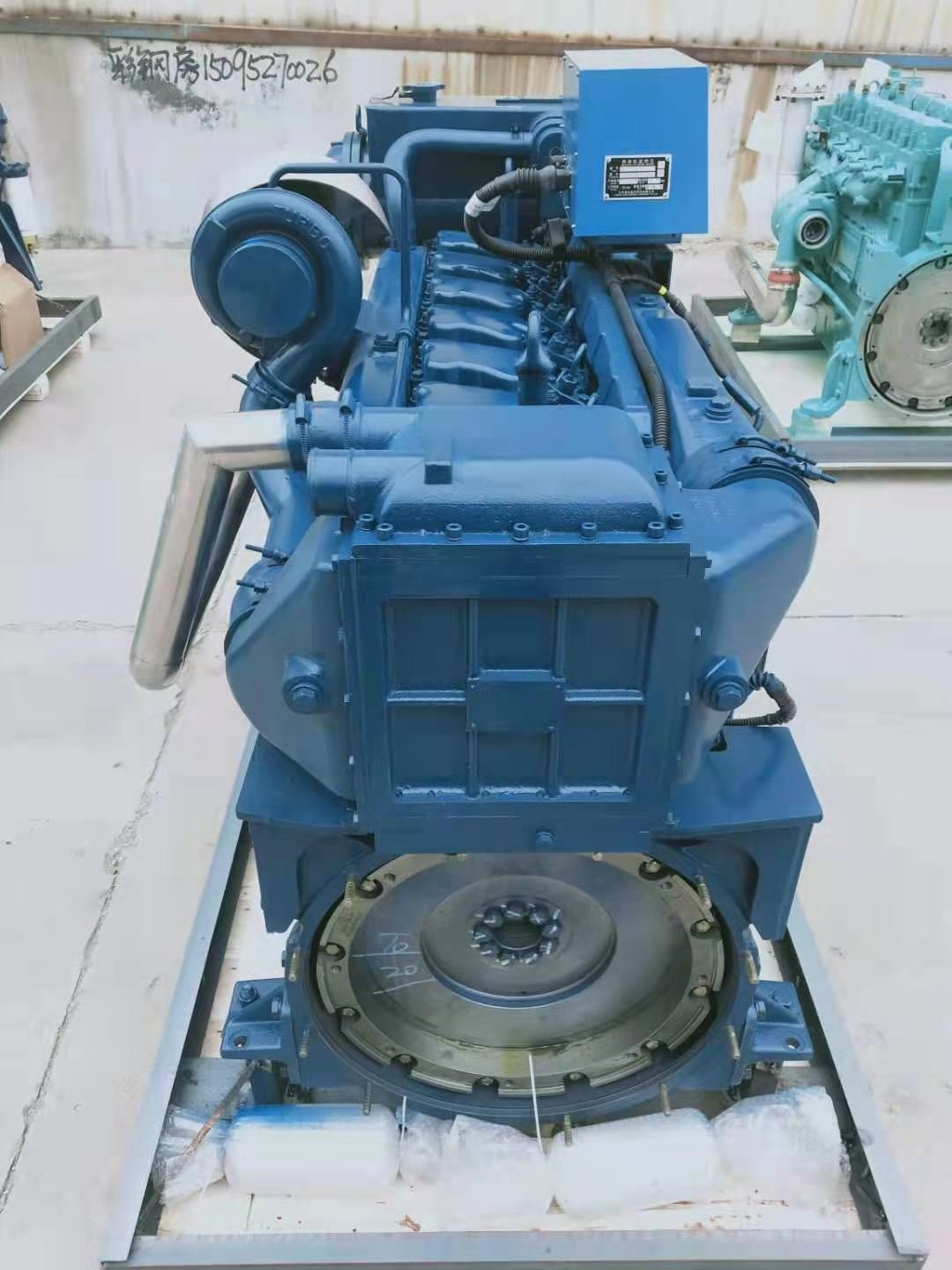 Hot Sale Low Price Chinese Electric Start Fishing Cargo Boat Inboard 400hp Marine Engine WD12 with Gearbox