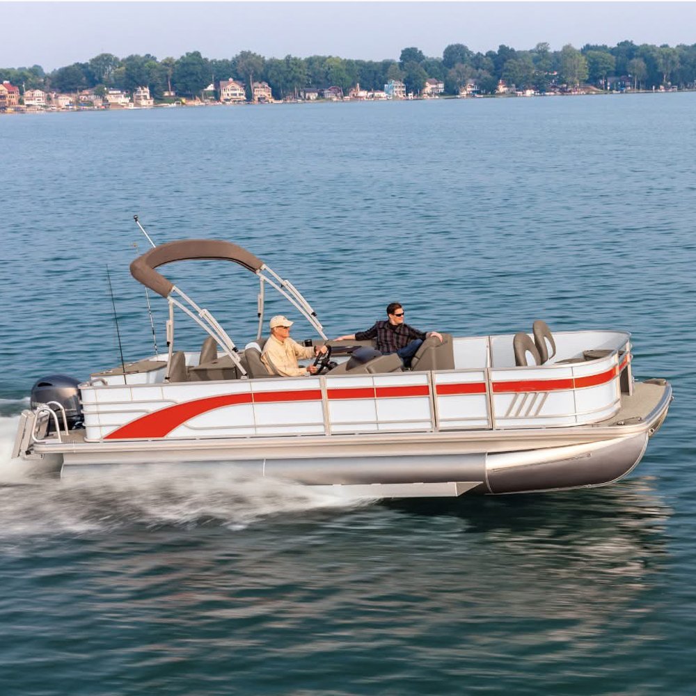 15-26ft Inflatable Pontoon Boat with Aluminum Hull Outboard Engine for Lake Fishing Available for Sale