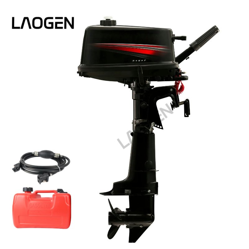 Laogen ODM Factory Outboard Motor 2 Stroke 5hp 6hp Outboard Boat Engine Match Mercury 5M Boat Outboard Engine Hot Sale in Russia