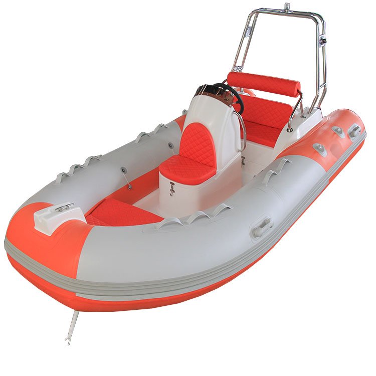 13ft RIB390 Inflatable Boat with Rigid Hull Fiberglass PVC/Hypalon Cabin Rib Boats Double Model Console for Surfing Fishing