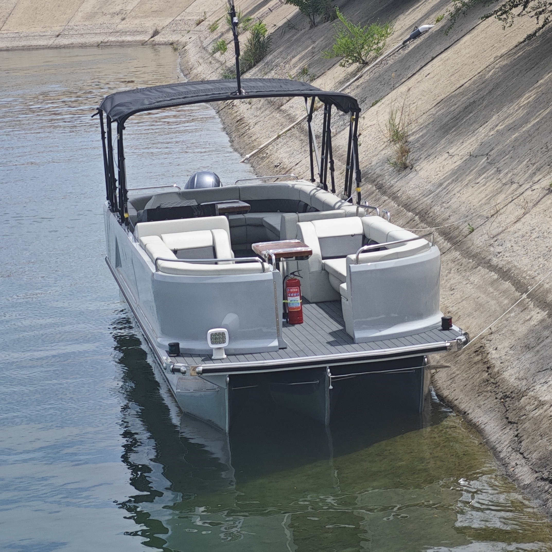 China Luxury Aluminum Party 26 ft 25 Feet Pontoon Speed Boat Outboard Engine Yacht