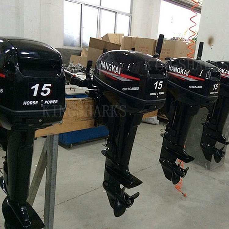 Hangkai 2 Stroke 15hp outboard motor High Quality Gasoline 2 Stroke inflatable fishing boat engine 15 hp outboard motor