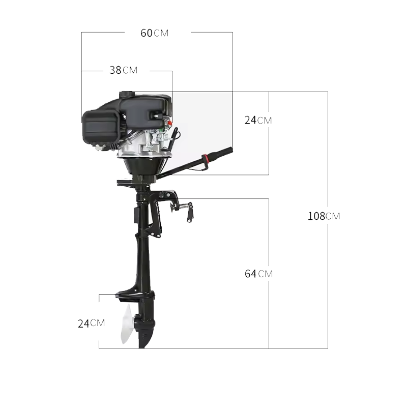 HangKai Boat Engine 5 hp 4 Stroke Small Inflatable Boat Engine Outboard Motor Prices