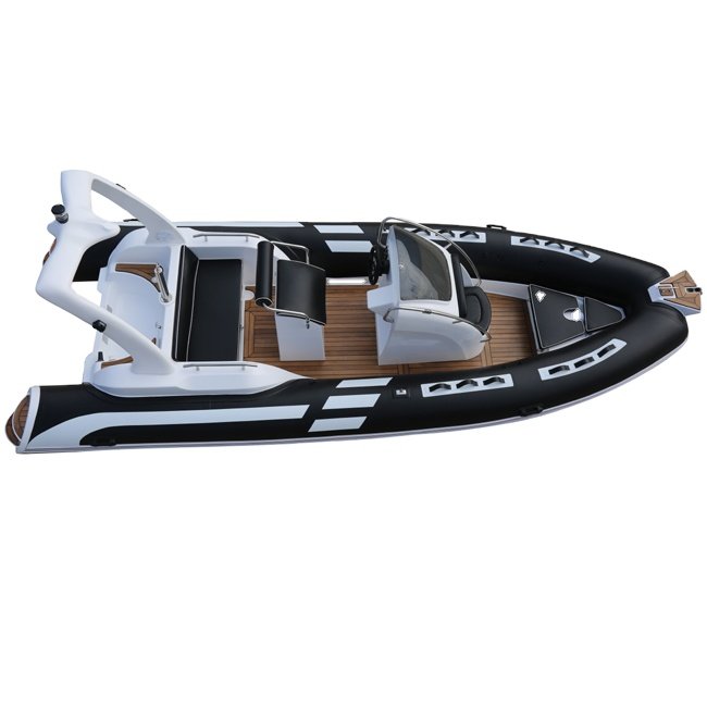 Haohai Luxury 5.8m/19ft Hypalon Boat Rigid Rib with Packraft PVC and Fiberglass Material Comes with Engine for Outdoor Use