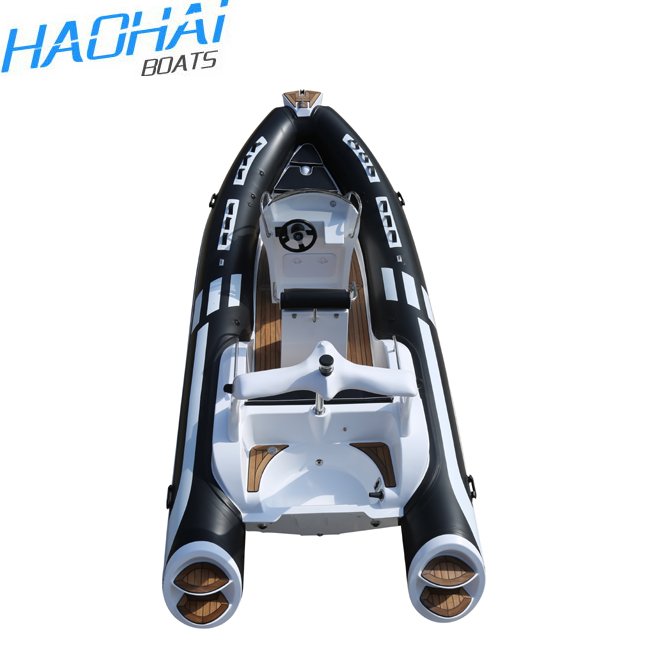 Haohai Luxury 5.8m/19ft Hypalon Boat Rigid Rib with Packraft PVC and Fiberglass Material Comes with Engine for Outdoor Use