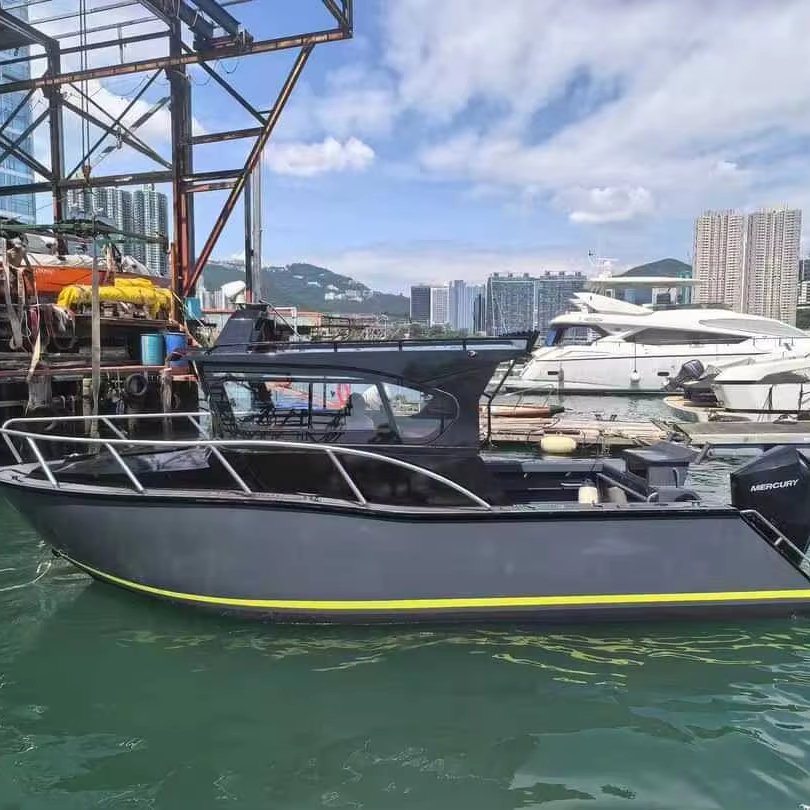 America/Australia/ Canada Gospel Boat 25ft Aluminum Profisher Speed Boat Cabin Cruiser Pleasure Fishing Boat for Sale