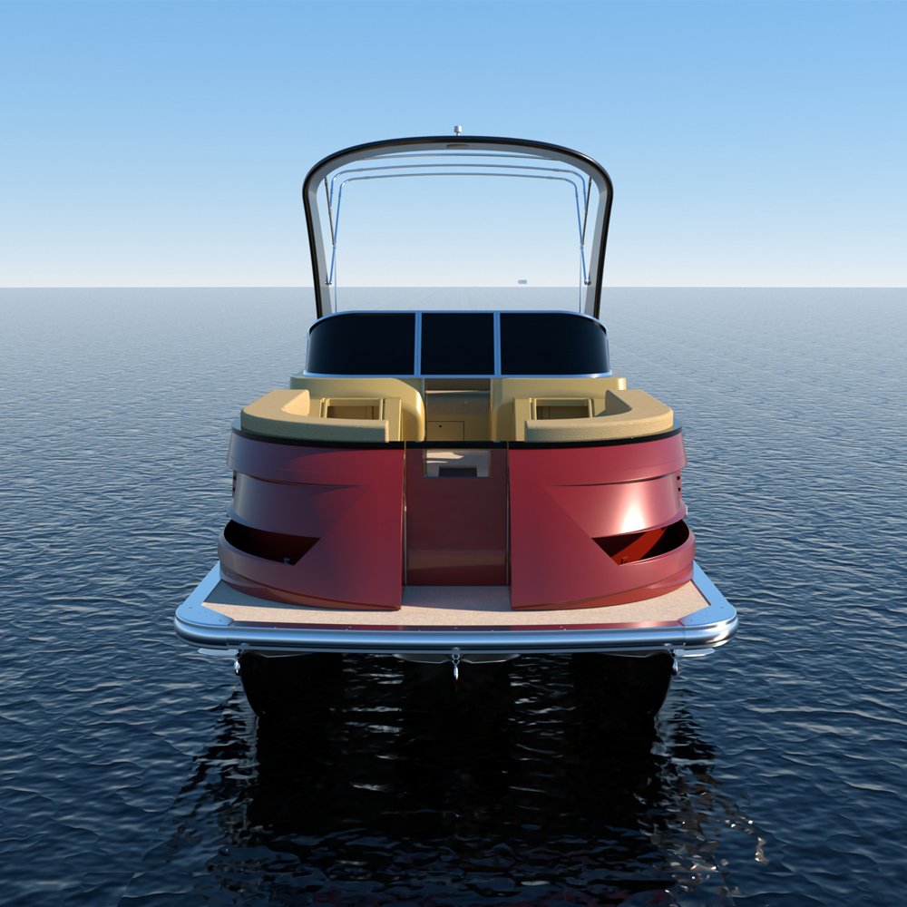 Sunset Cruiser Sport Yacht Ultimate Pontoon Boating Experience Aluminum Fiberglass Hull Outboard Engine Sports Entertainment