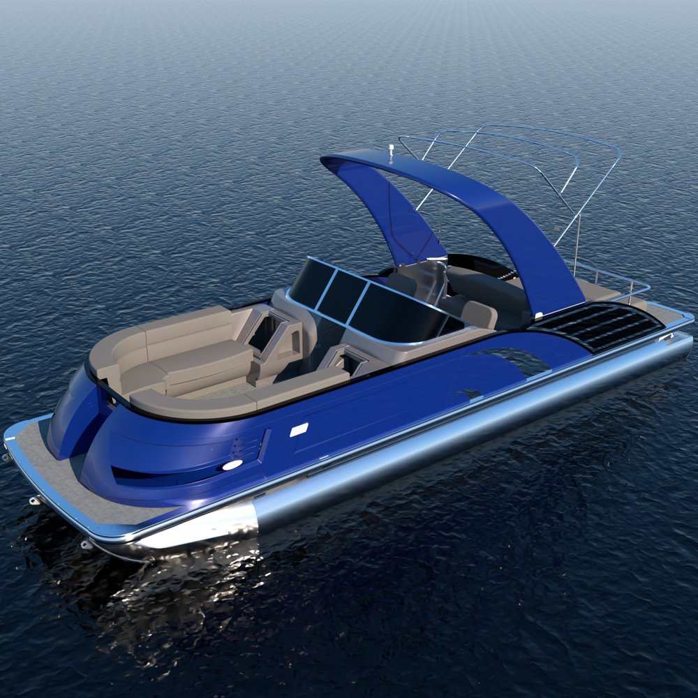 Sunset Cruiser Sport Yacht Ultimate Pontoon Boating Experience Aluminum Fiberglass Hull Outboard Engine Sports Entertainment
