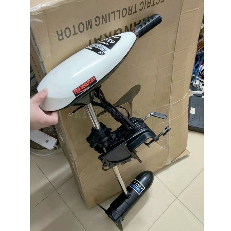 Hangkai 12V 50A 600W 55S Electric Boat Motor Inflatable Fishing Boat Outboard Motor Electric Boat Engine Trolling Motor