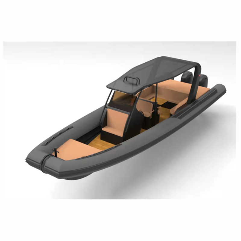 CE Certified 38ft Aluminum Rib Boat 1150 Luxury Orca Hypalon Inflatable Fishing/Rowing Boat Ocean Waters Outdoor Diving Engine