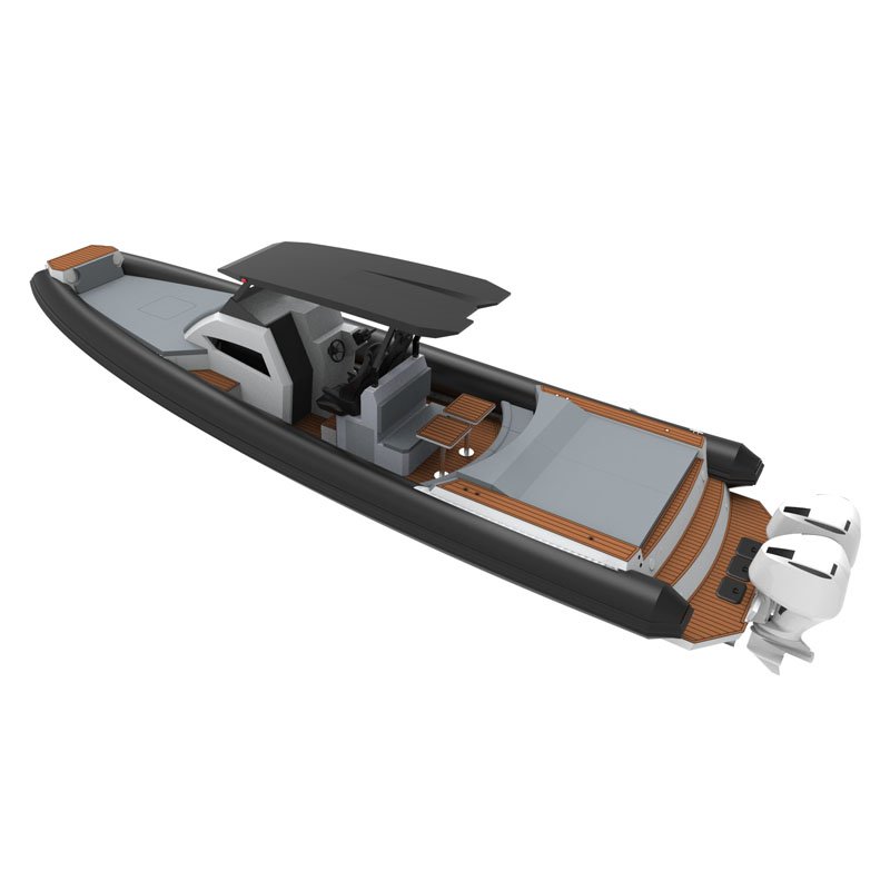 CE Certified 38ft Aluminum Rib Boat 1150 Luxury Orca Hypalon Inflatable Fishing/Rowing Boat Ocean Waters Outdoor Diving Engine