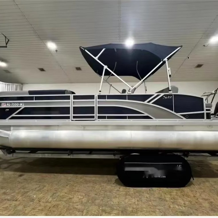 Luxury Double Outboard Aluminium Pontoon House Yacht Top Design Boat Fishing Parties Industry-Leading New Engine Outdoor