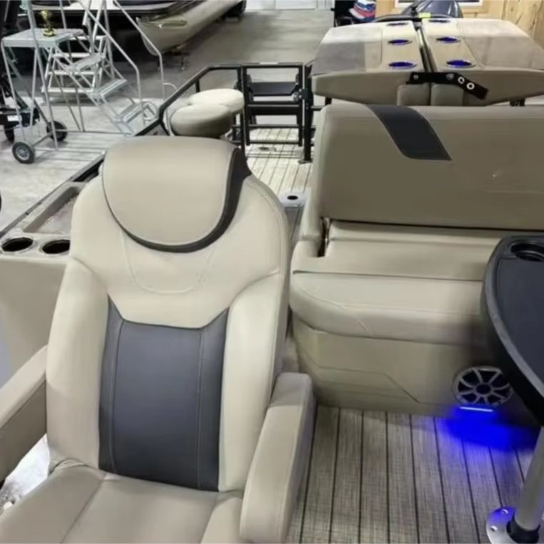 Luxury Double Outboard Aluminium Pontoon House Yacht Top Design Boat Fishing Parties Industry-Leading New Engine Outdoor