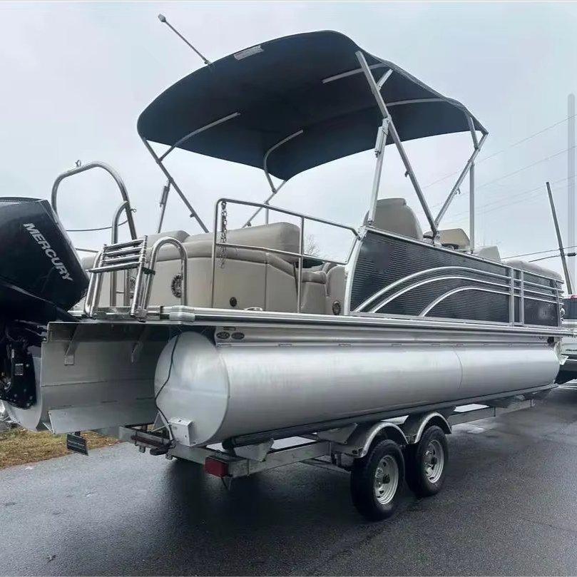 Luxury Double Outboard Aluminium Pontoon House Yacht Top Design Boat Fishing Parties Industry-Leading New Engine Outdoor