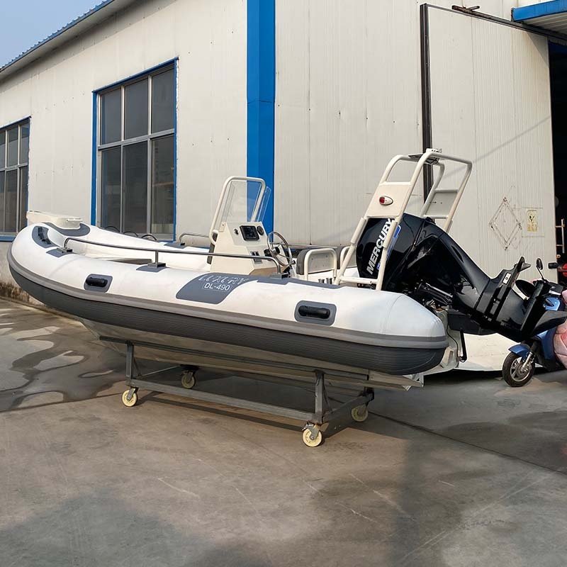 16ft Rhib 480 Hypalon PVC Open High Speed boat Aluminum Rib Inflatable Boats engine