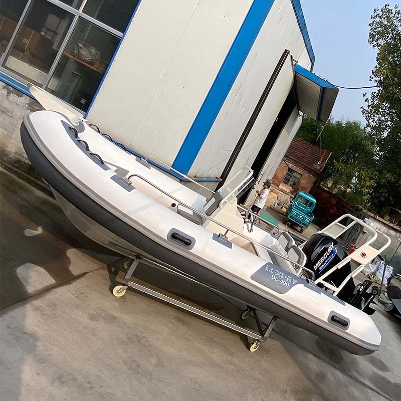 16ft Rhib 480 Hypalon PVC Open High Speed boat Aluminum Rib Inflatable Boats engine