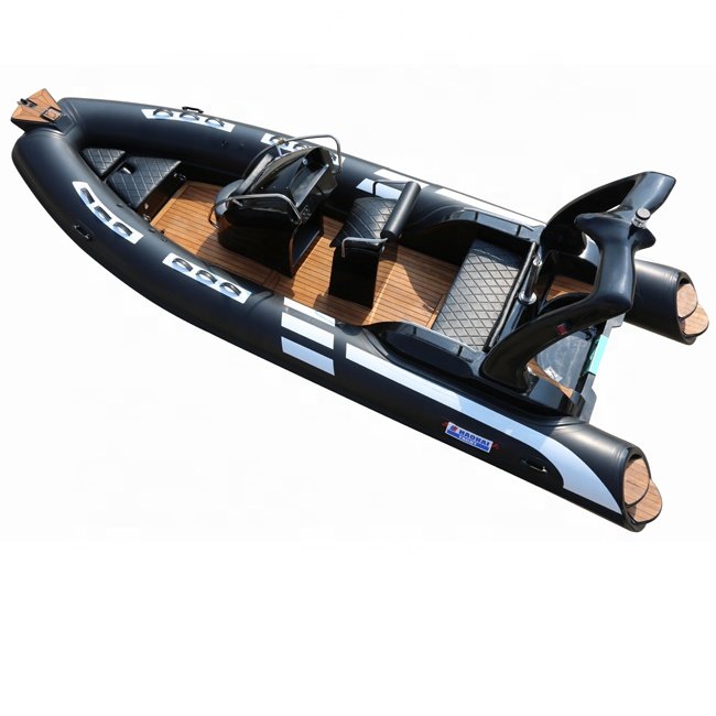 CE Certified 5.8m Luxury Yacht PVC Rigid Hull Inflatable Fishing Boat Sale 8-Person Capacity Outboard Engine 19ft