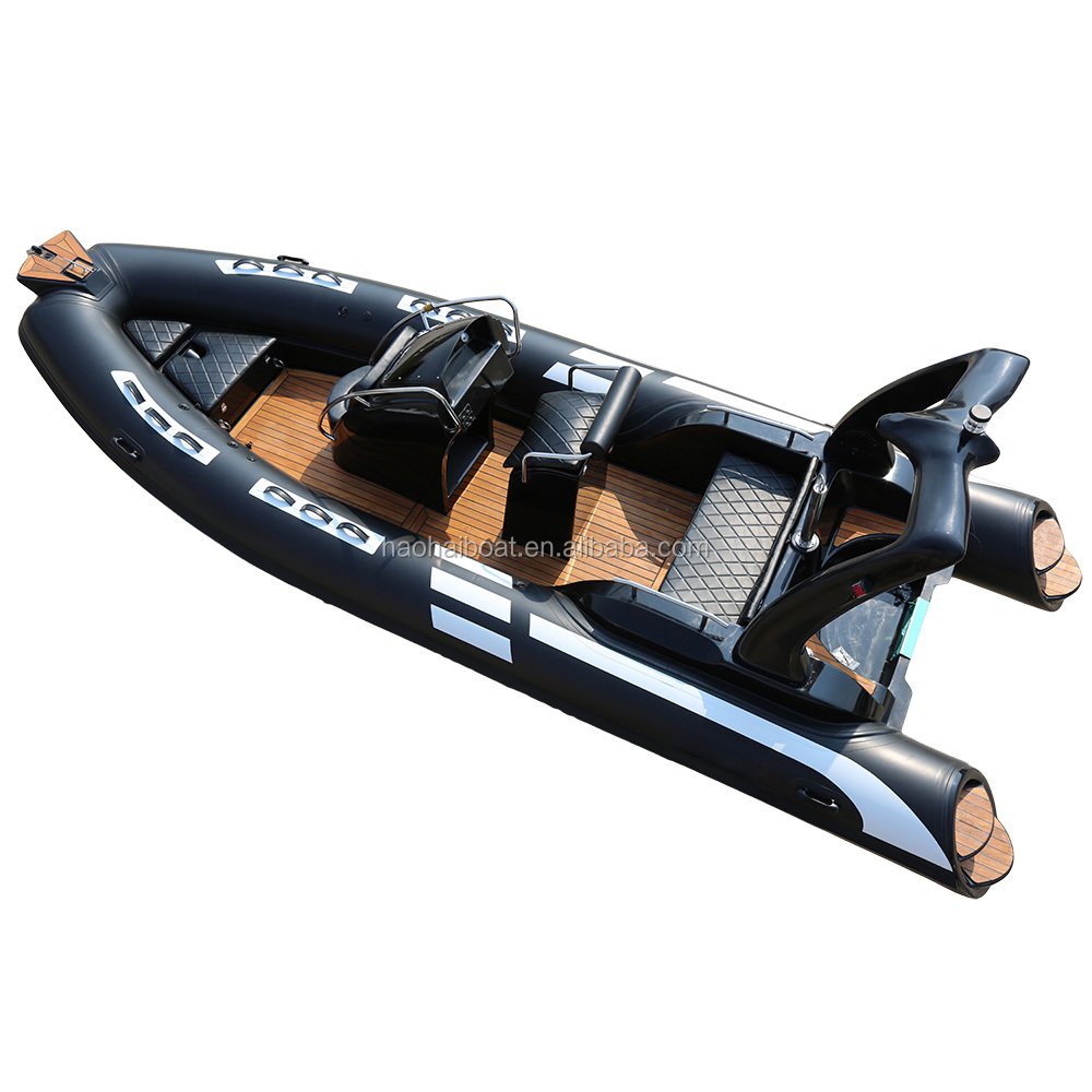 CE Certified 5.8m Luxury Yacht PVC Rigid Hull Inflatable Fishing Boat Sale 8-Person Capacity Outboard Engine 19ft