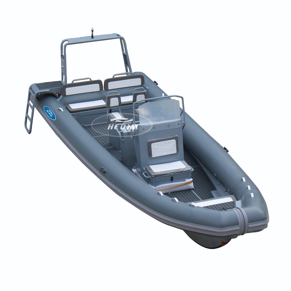 8.6m Luxury RHIB 860 Inflatable Yacht with Deep V Aluminum Hull Hypalon Orca 8.6 m Rib Boat for Sport Fishing Outboard Engine