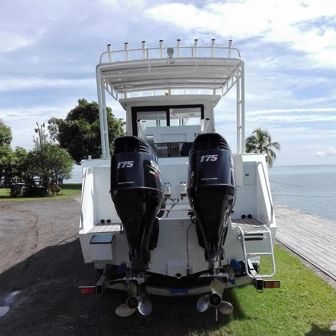 Customized 8.1m 26.5ft Offshore Aluminum Sport Yacht Luxury EVA Hull Fishing Yacht Outboard Engine New for Leisure River Sea