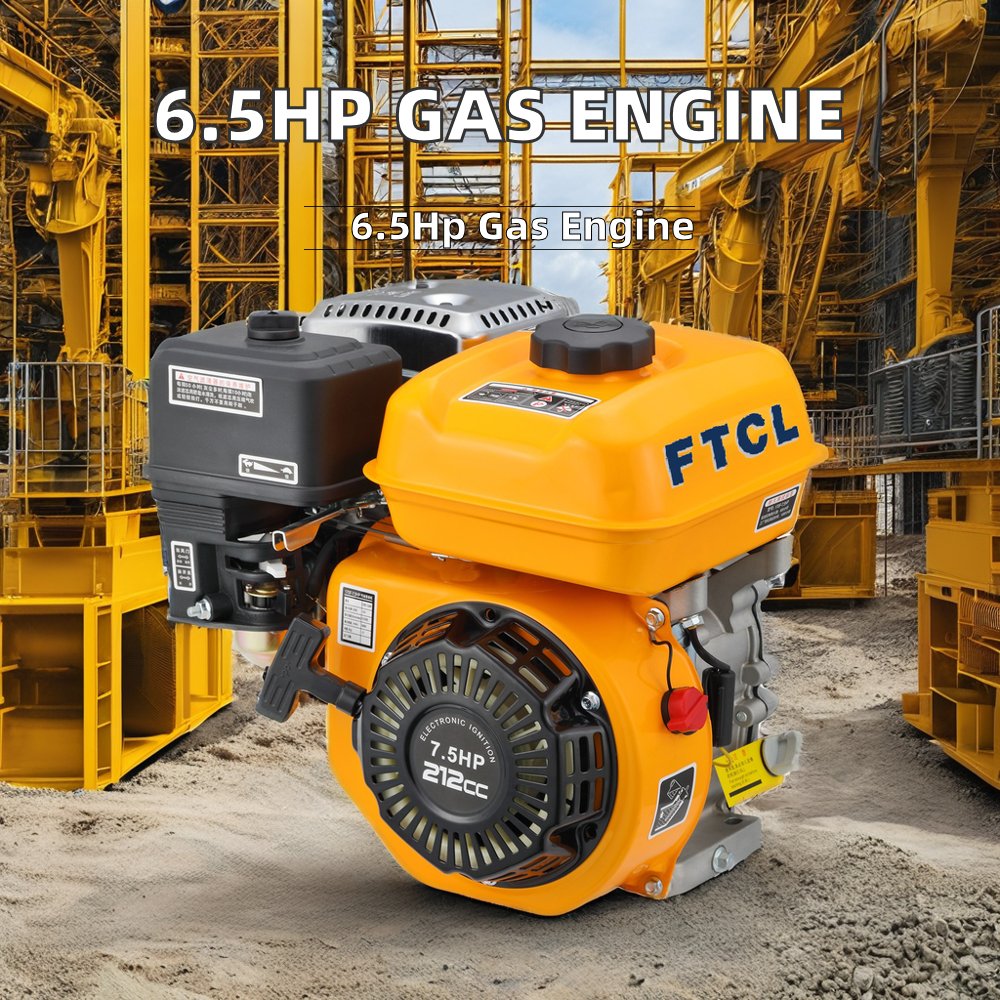 2024 Single Cylinder Gasoline Engine Easy Operate Electric Starting Home Use Boats Machinery Construction Air-Cooled Gear
