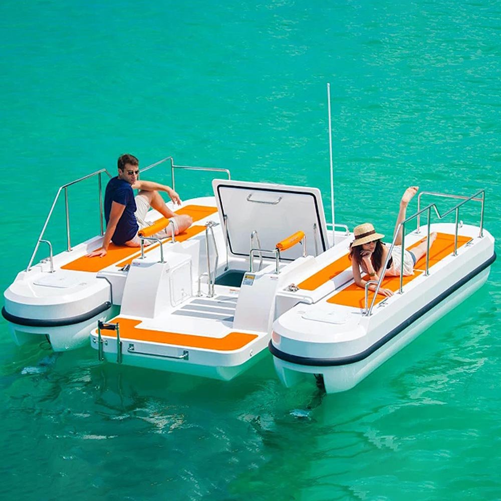 2024 Customized Luxury Hybrid Sightseeing Submarine Best Price Aluminum Hull Outboard Engine Yacht for Boat and Fishing Use