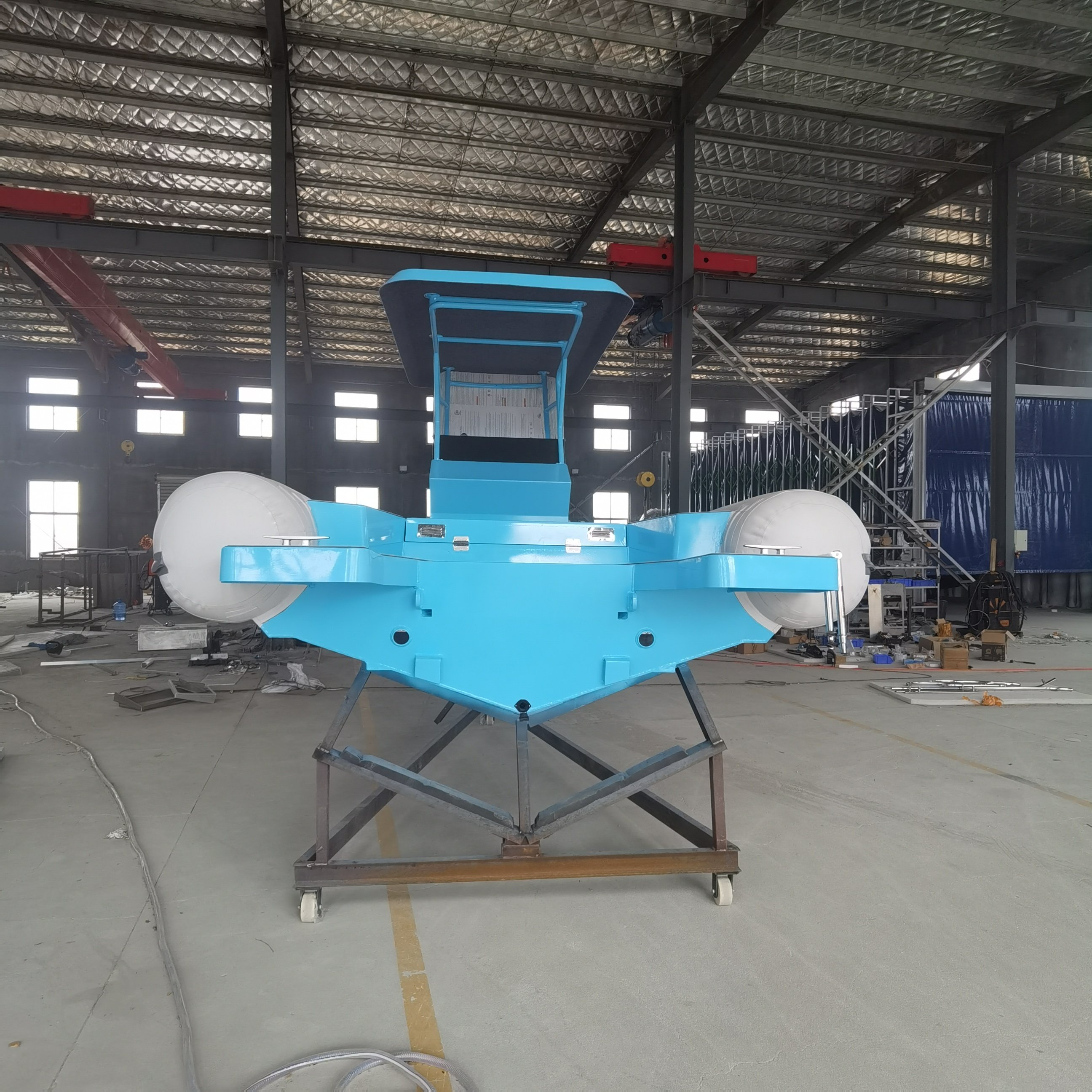 Chinese 6.2m Sport Yacht Aluminum Hull Inflatable Rib Boat with PVC Tube for Outboard Engine and 3m Rowing Boat