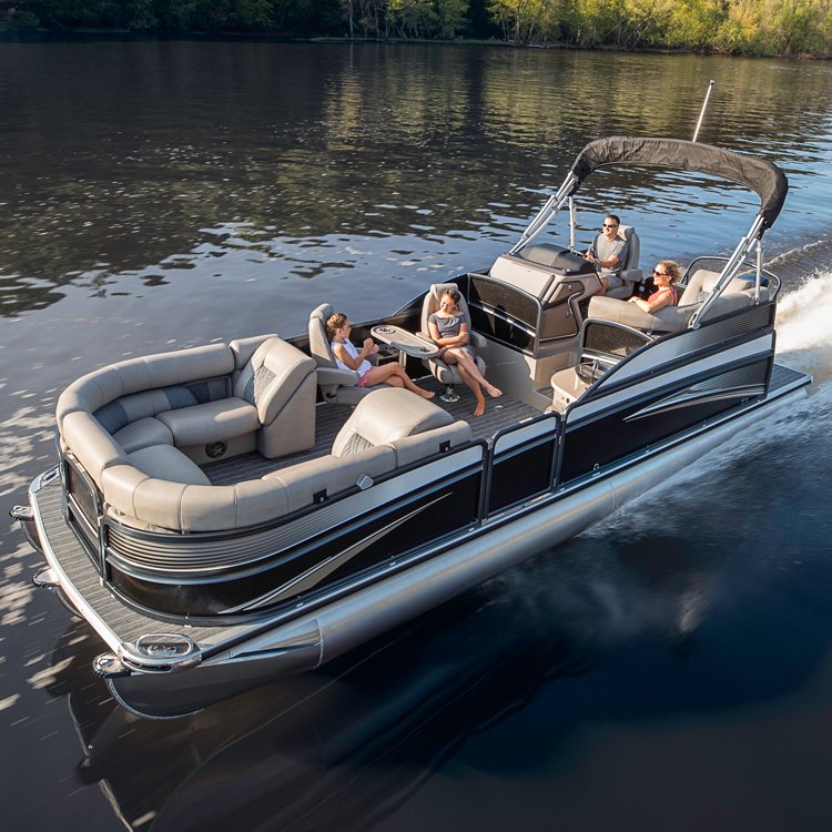 Kinocean 26ft Small Pontoon Boat 3mm Aluminum Design for Electric Engine for Sale 200~225 Hp KO-PB-07 Surfing 26' 4" CN;GUA 2mm