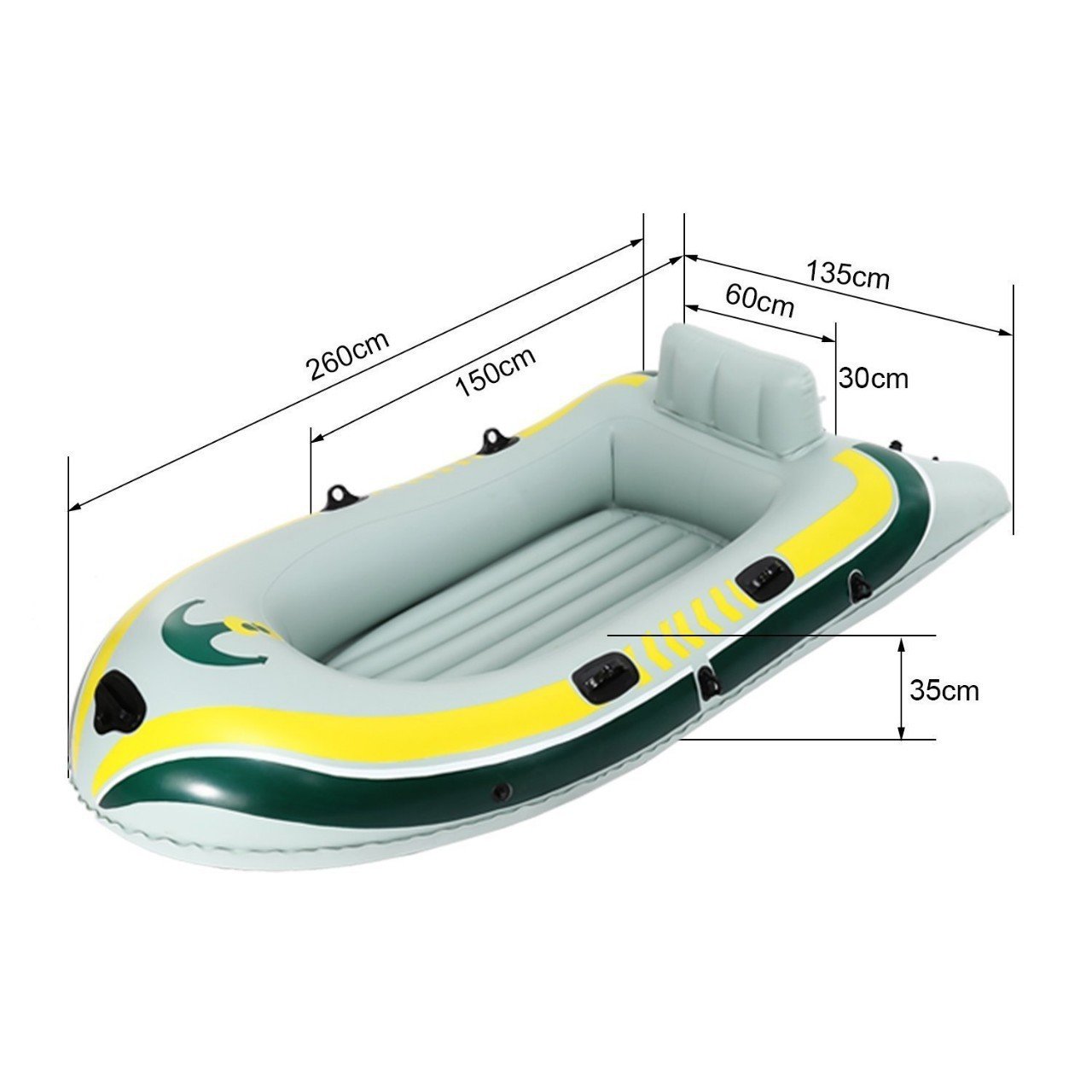 New Sport-Style PVC Inflatable Boat with Complete Engine Fiberglass Hull (Rib) for Drifting and Fishing in Lakes