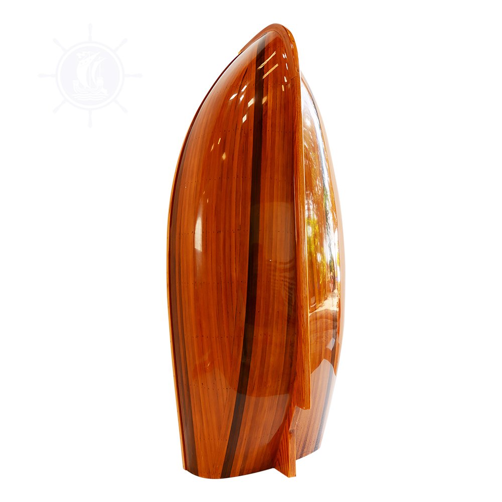 Whitehall Dinghy 5-Foot Inflatable Wooden Handicraft for Nautical Home Decor Fishing Gift Set with Engine From OMH