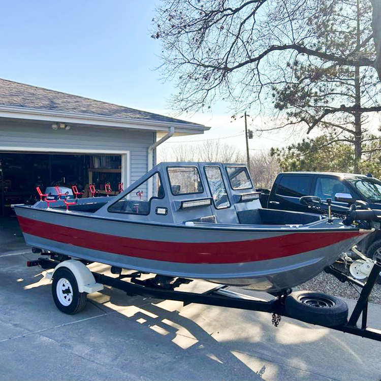 New 18ft Panga Center Control Sport Yacht Aluminum Jet Ski Fishing Boat with Inboard Engine Made in China
