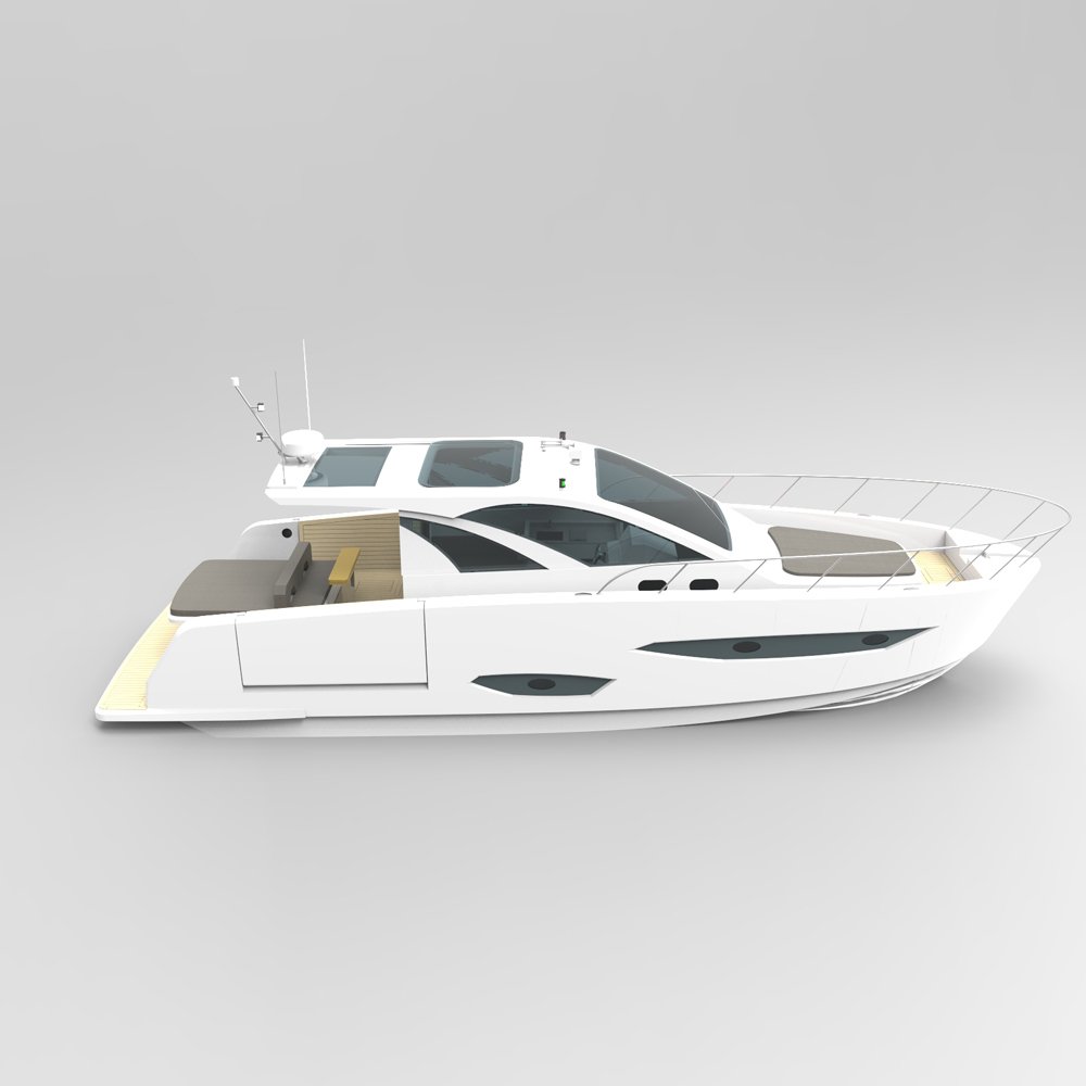KINLIFE Luxury 41FT Aluminum Yacht Boat with Living Room Outboard Engine for Travel