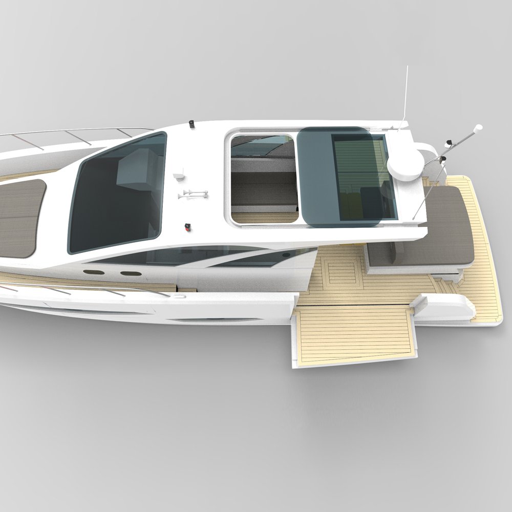 KINLIFE Luxury 41FT Aluminum Yacht Boat with Living Room Outboard Engine for Travel