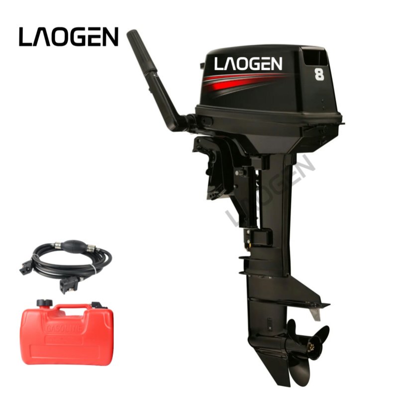 Laogen Boat Outboard Engine ODM Factory Outboard Motor 9.9 8hp Match Mercury 8M Outboard Motor 2 Stroke 9.8 Boat Motor Outboard